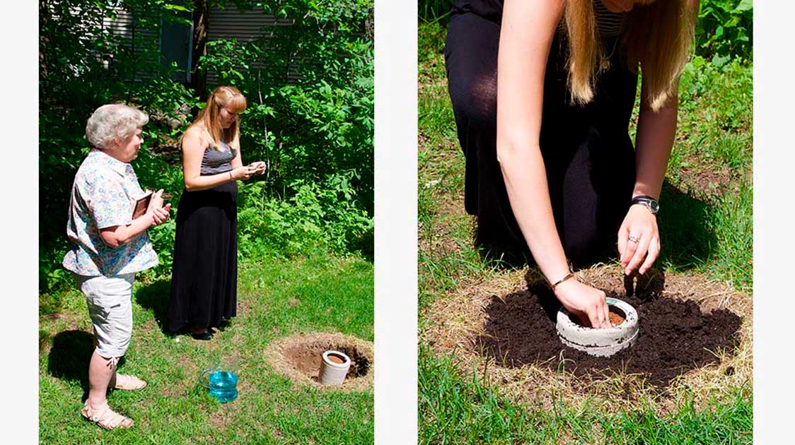 Nicki planted her mother´s Bios Urn® in her backyard with a Maple tree