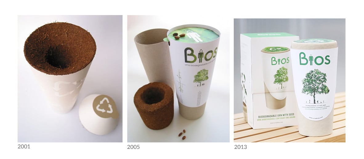 Bios Urn biodegradable urn grows a tree from ashes